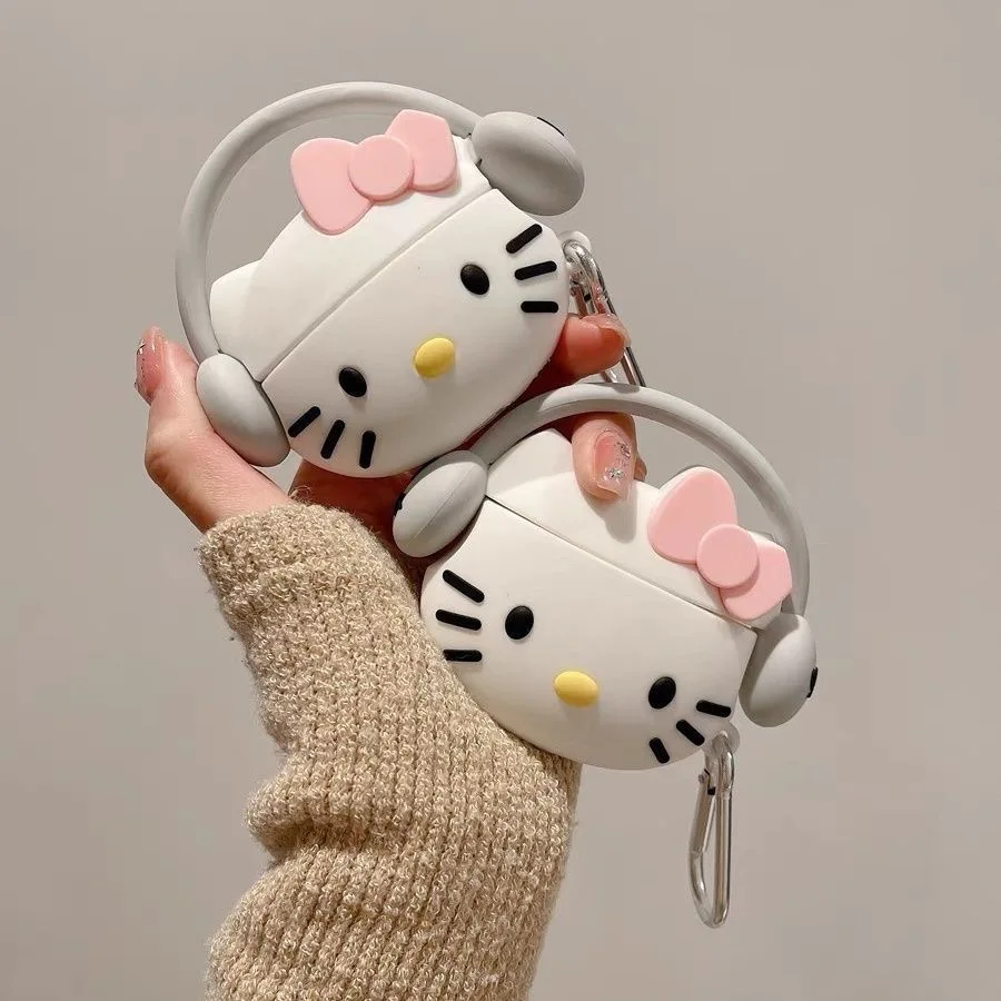 Y2K чехол для Airpods Hello Kitty девочек Kawaii аксессуары 1/2/3/pro Bluetooth женская мода милый