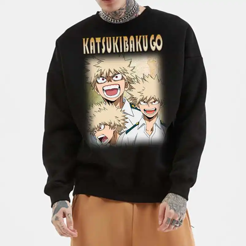 

New My Hero Academia Bakugou Sweatshirt Unisex Boku No Hero Academia Hoodie Men Bakugou Katsuki Hooded Male Streetwear Women