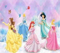 custom a variety of princess room theme wallpaper childrens room bedroom bedside waterproof background wall cloth