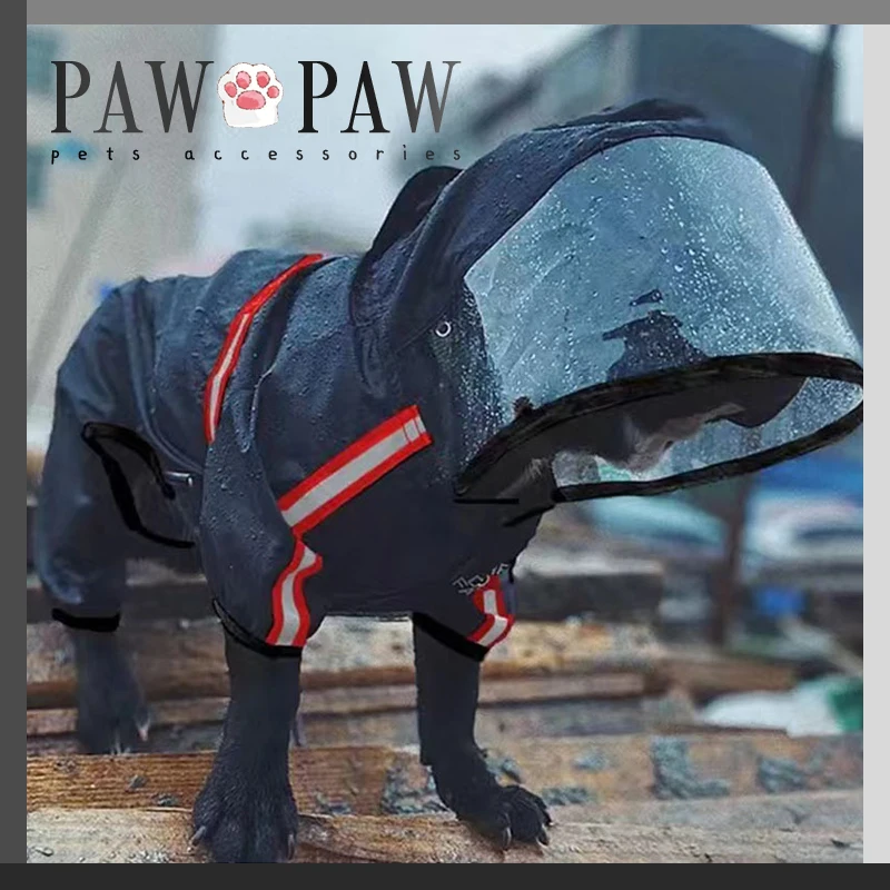 Reflective Four Legged Jacket Dogs Clothing Rainy Day Rain Coat Large Breads