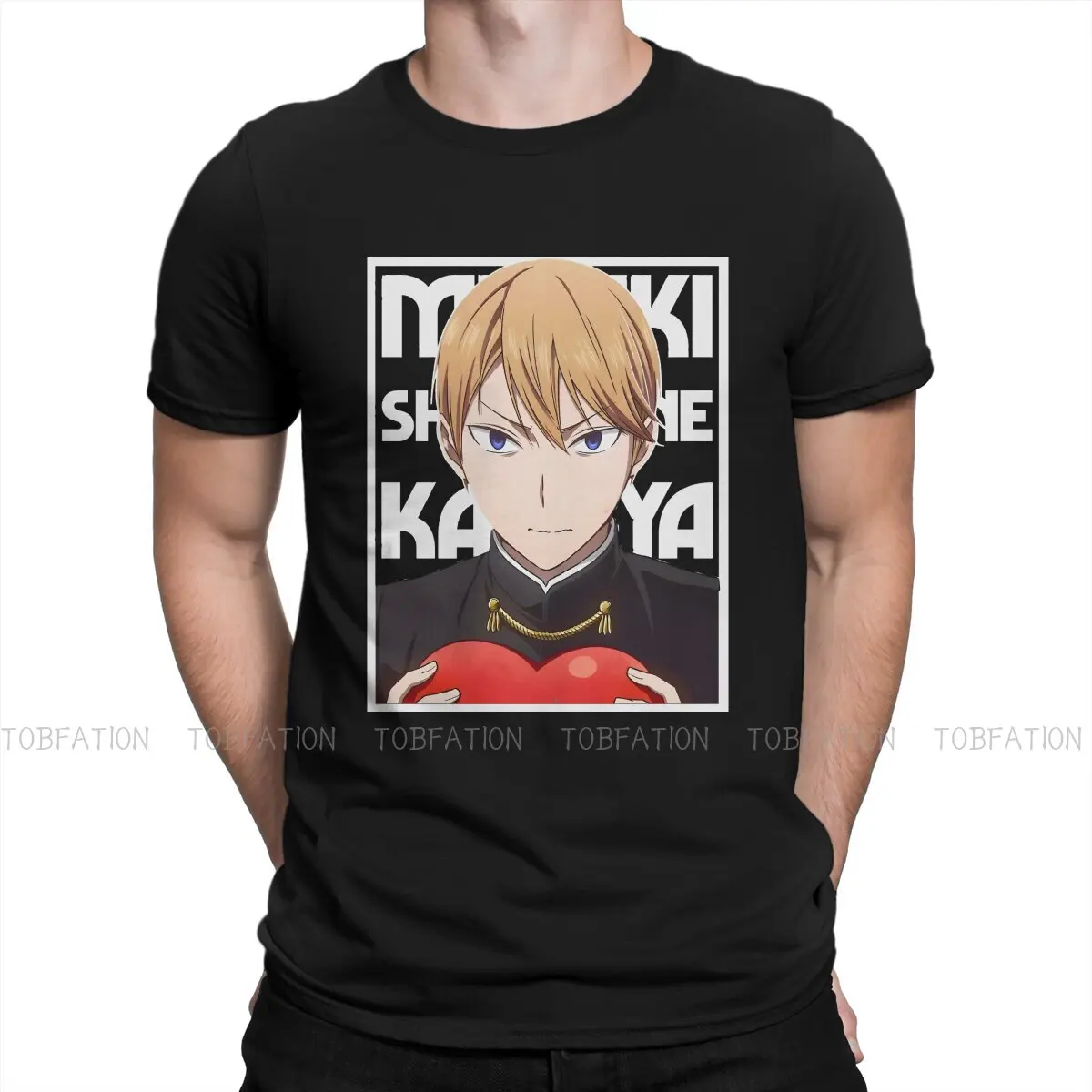 

Новейшая Мужская футболка Kaguya Sama с надписью Love Is War, манга, Миюки широган, Классическая футболка из чистого хлопка с круглым вырезом, одежда для улицы