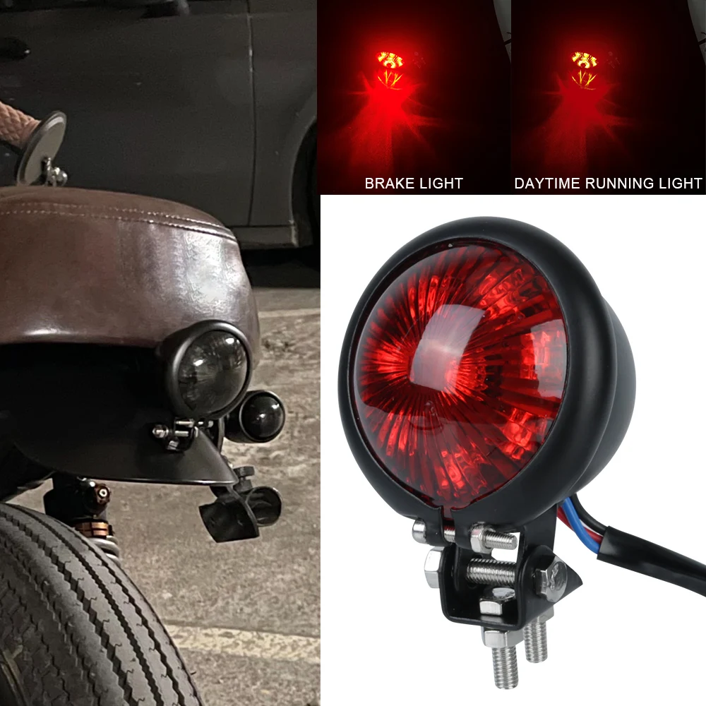 

12V Motorcycle Taillights Brake Stop Light LED Rear Tail Lamp Red Indicator Blinker ATV UTV Dirt Pit Bike Motorbike Accessories
