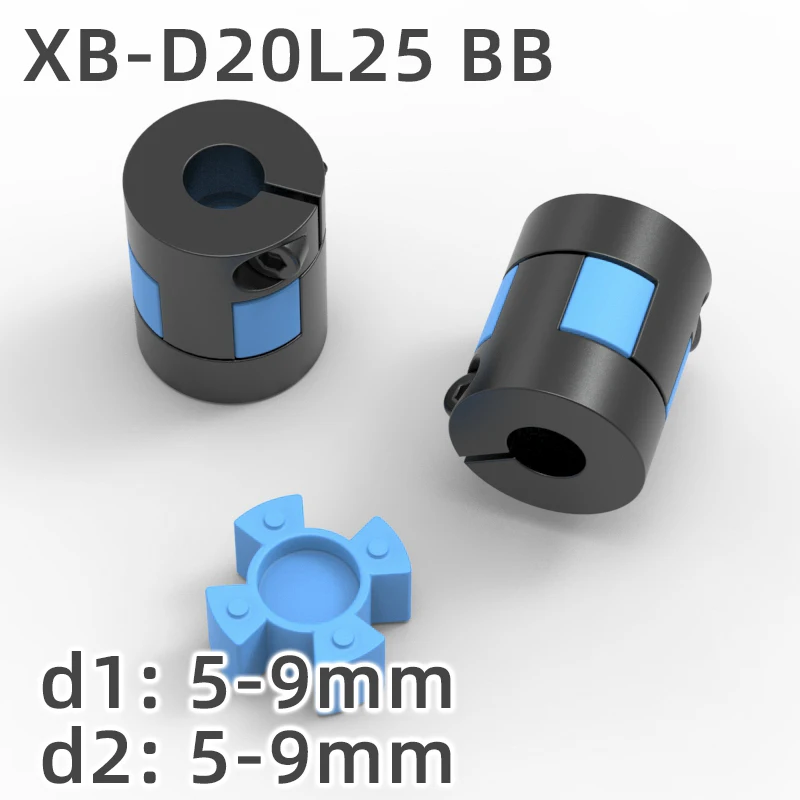 

XB D20L25 BB Two Jaws Coupler Aluminium Plum Flexible Shaft Coupling Motor Connector CNC Flexible Couplings 5/6/7/8/9mm