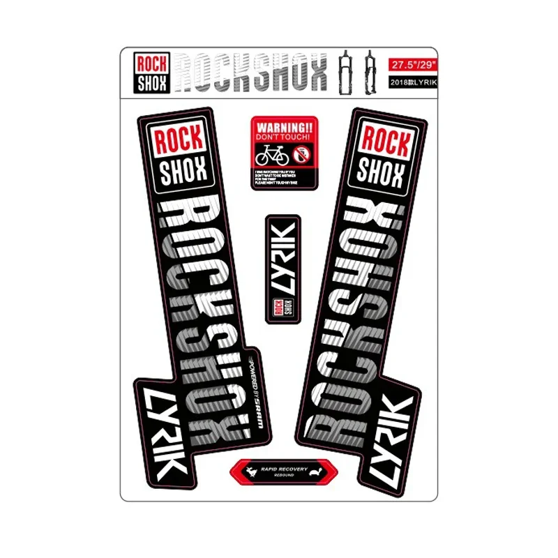 2018, наклейки на переднюю вилку горного велосипеда rockshox LYRIK, наклейки на переднюю вилку велосипеда, аксессуары для велосипеда (art.: 3920cb74c08ec) - 3920cb74c08ec