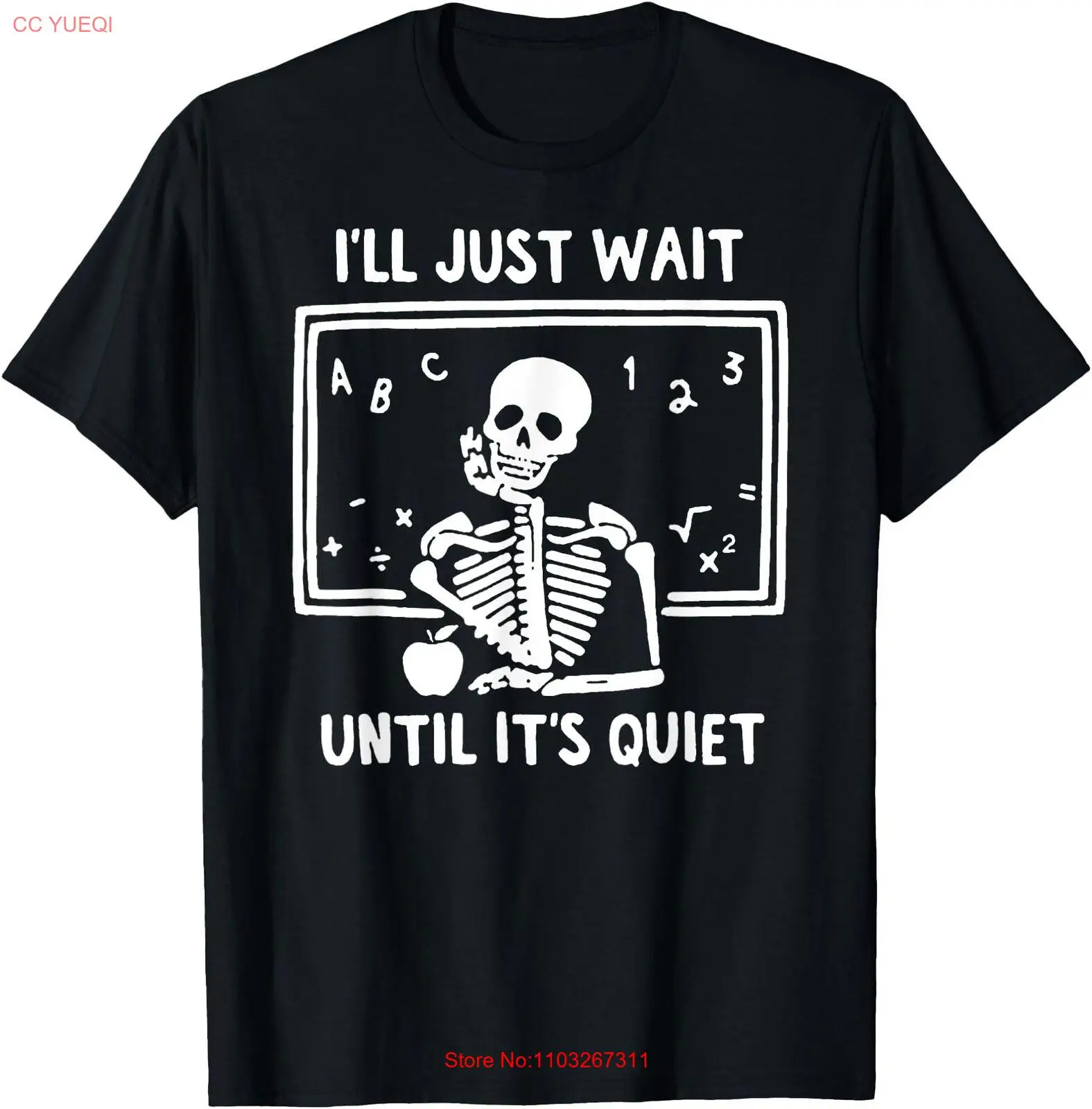 Учитель Хэллоуина я просто подождю пока Тихая Мужская и женская футболка