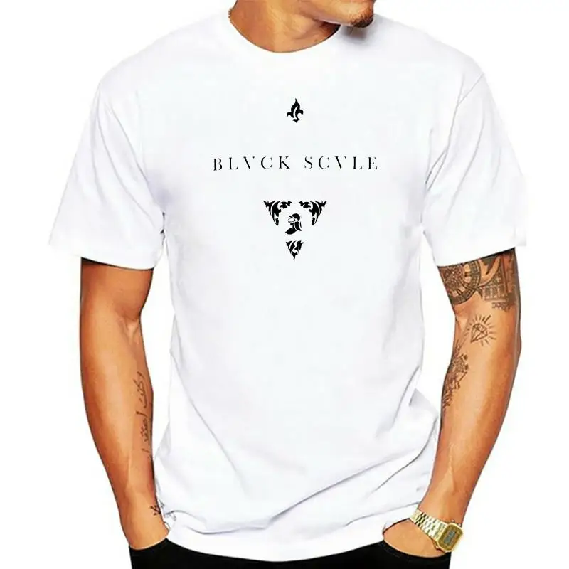 

Black Scale Decor T-Shirt Mens Blvck Scvle Streetwear Tee White High Quality Tee Shirt