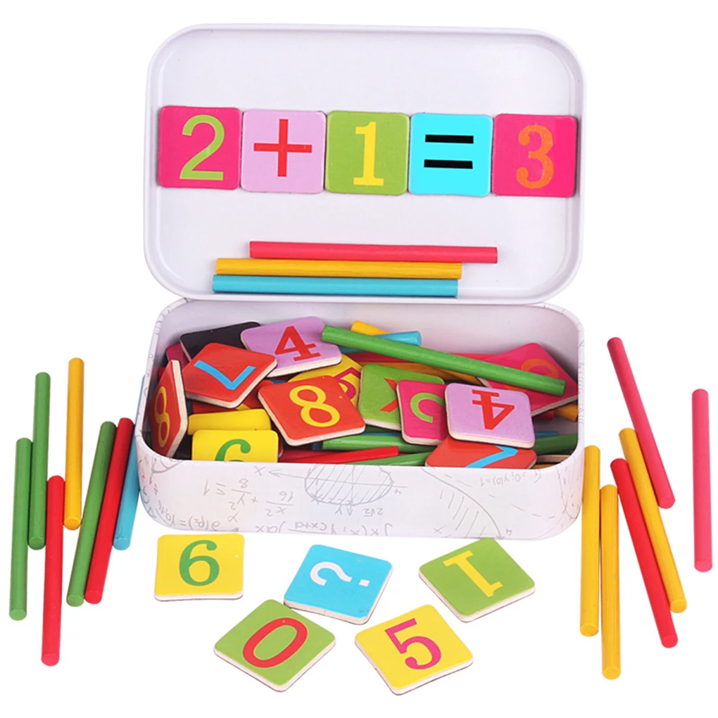 

Деревянная палочка, магнитная Математическая головоломка, образовательная плантация, обучение, подсчет, детские игрушки