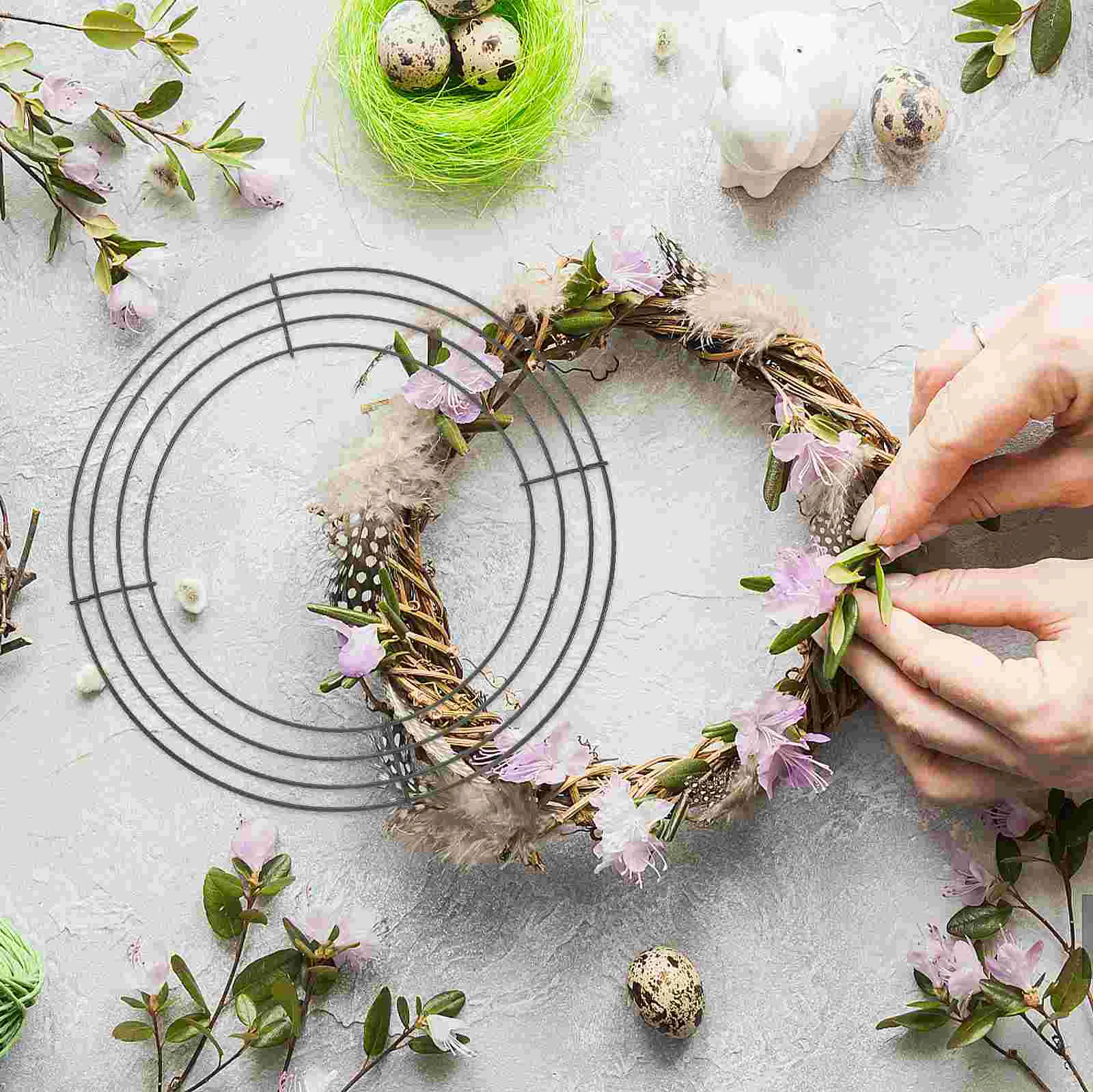 Венок из крупных цветов венок проволоки 14 дюймов 2 шт. |