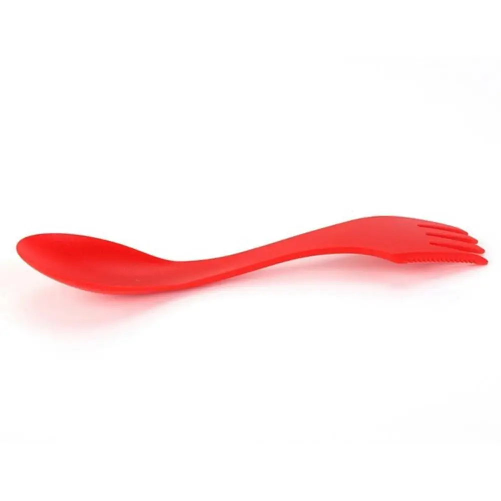 

Spoon Fork Cutter 3-In-1 Travel Camping Hiking Picnic Utensils Plastic Spork Combo Travelling Gadget Cutlery Tableware Gadget