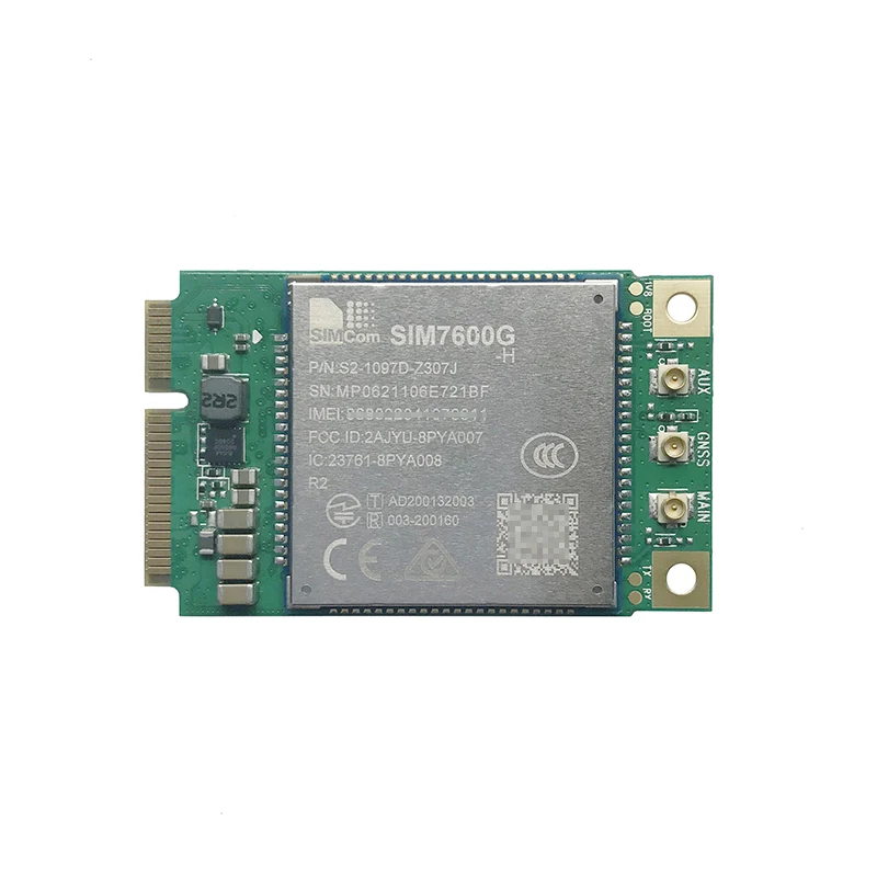 

SIMCOM SIM7600A-H/SIM7600SA-H/SIM7600E-H/SIM7600G-H/SIM7600JC-H Mini Pcie CAT4, совместимый модуль с mikrotik