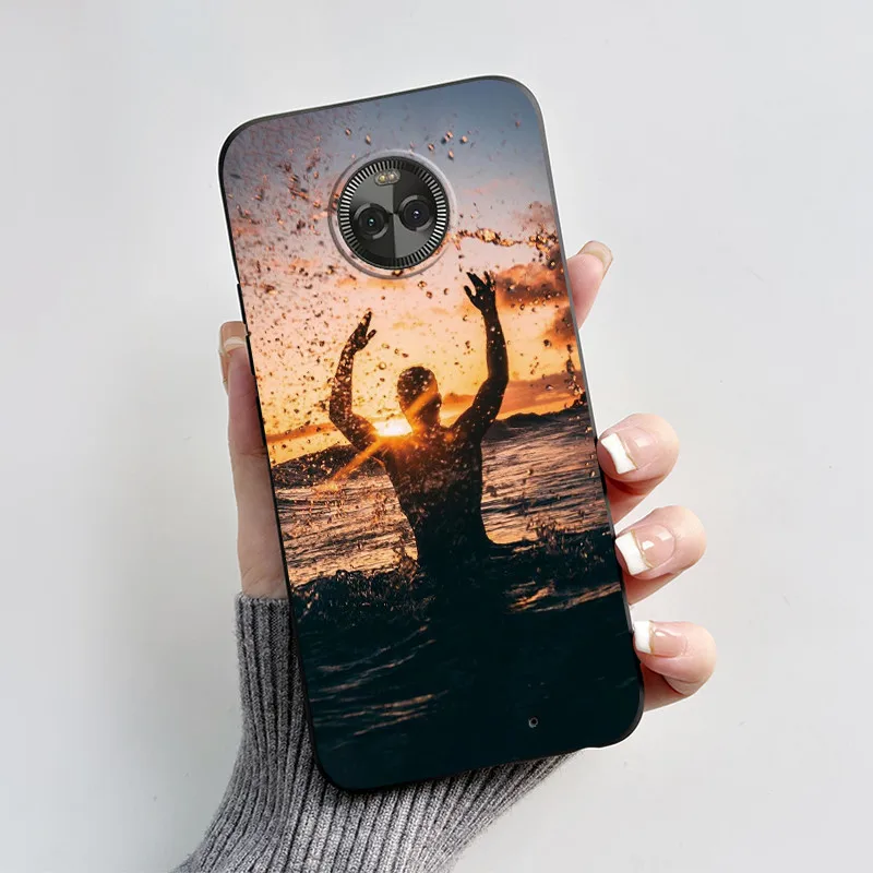 For Moto X4 Case XT1900 Fashion Love Heart Cat Cartoon Shockproof Soft Silicone Phone Cover Motorola MotoX4 X 4