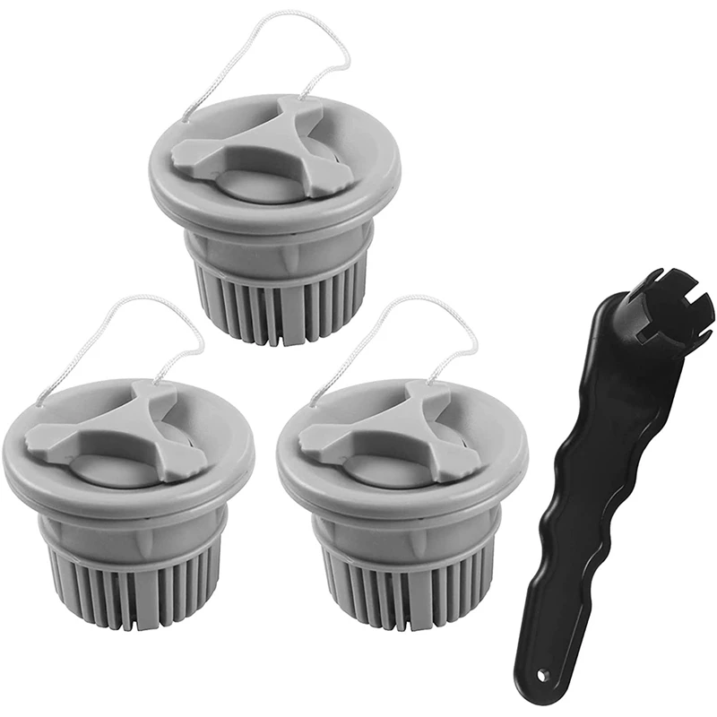 

Double Seal 6-Groove Air Valve, 3 PCs Universal Kayak Boat Air Valve for Inflatable Boat Raft Dinghy Kayak Canoe Rafts