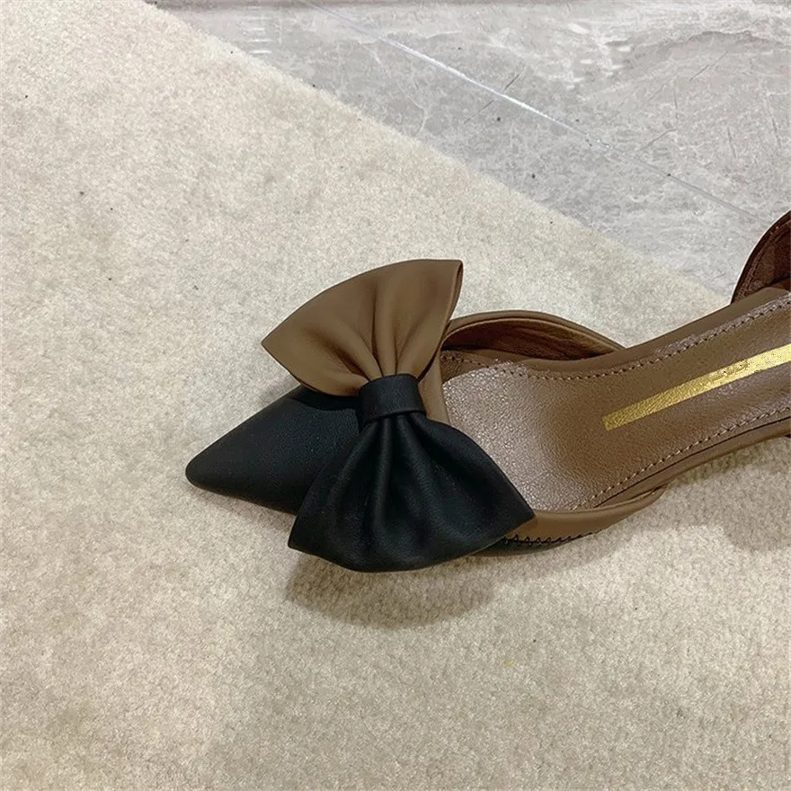 Женские весенние туфли на высоком каблуке с бантом новая Корейская версия 2024