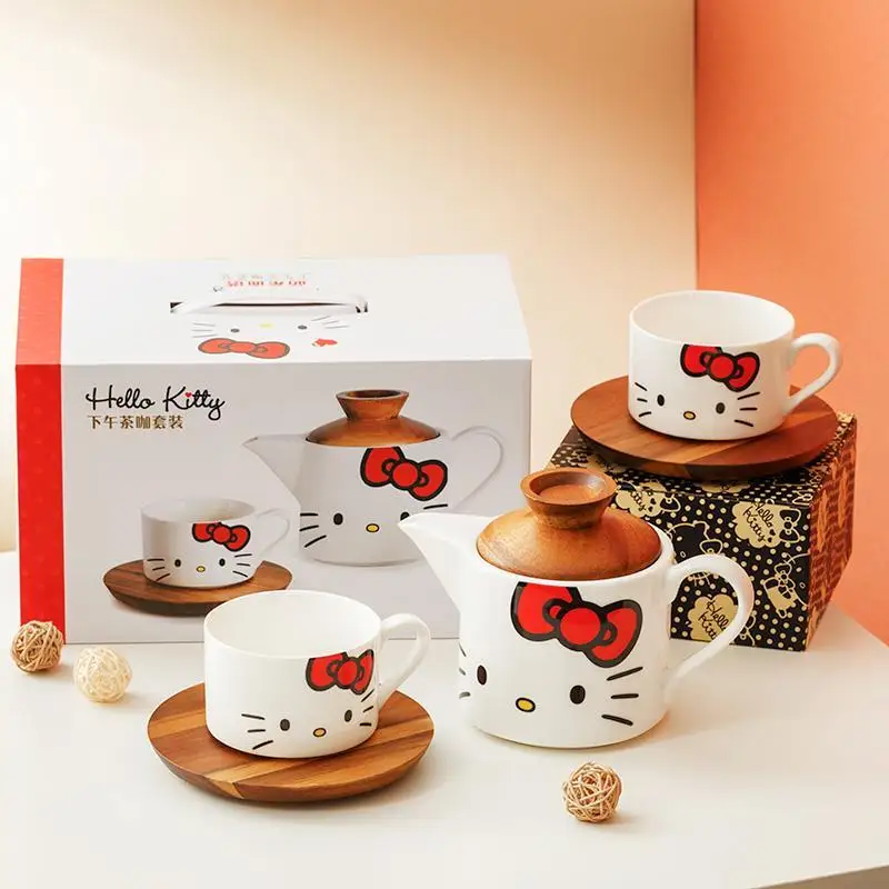 

Hello Kitty Home Teacup Teapot Ceramic Tea Set Afternoon Tea Set Coffee Pot Coffee Cup Set