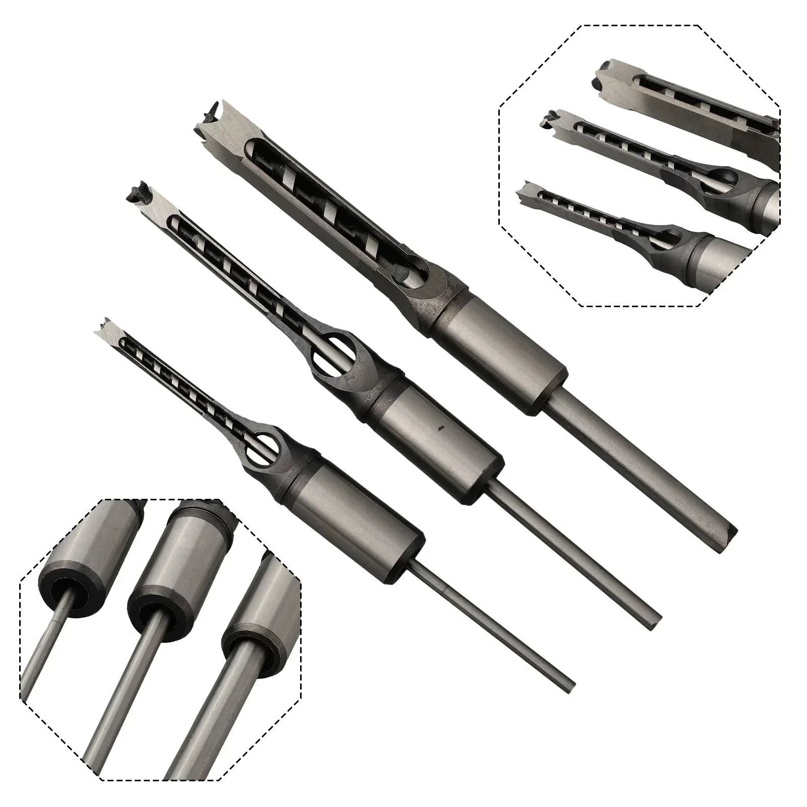 3 шт. 6 мм/8 мм/12 5 мм пилы с квадратными отверстиями набор шнековых сверл долбежная