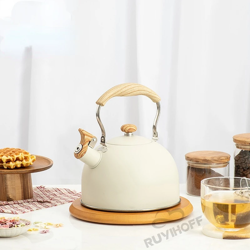 

Portable Metal Electric Kettle with Whistle Teapots To Boil Water Smart Kettle Samovar Chaleira Com Apito Utensils for Kitchen