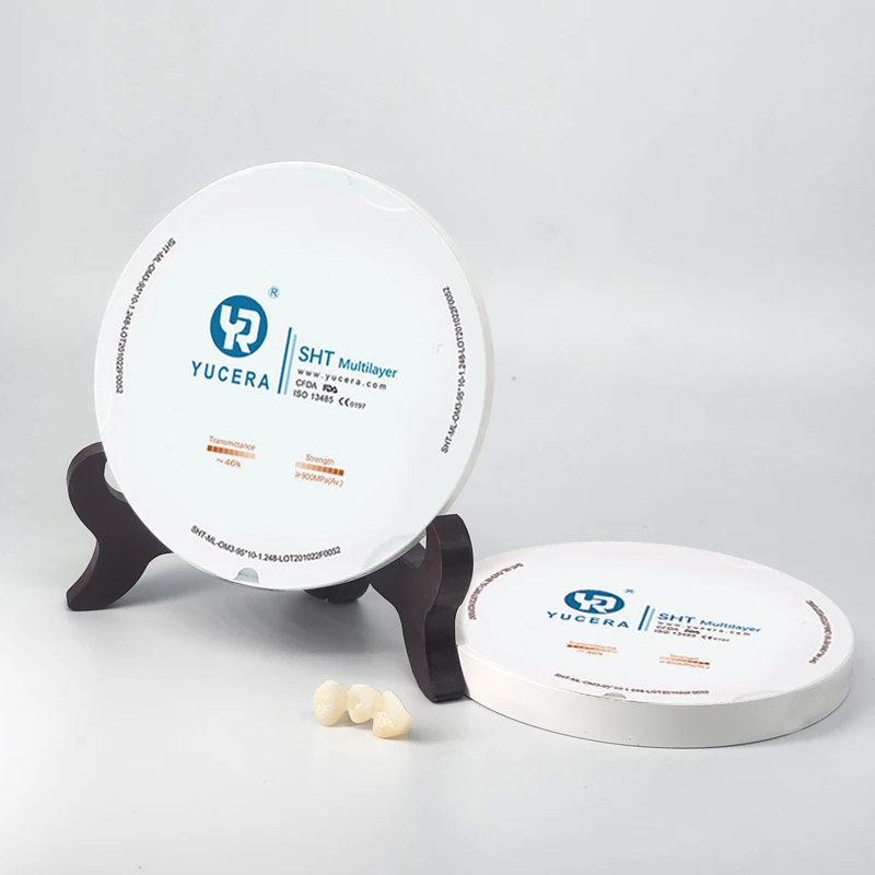 Dental Consumable YUCERA SHT Multilayer Zirconia Block for Lab CAD CAM ZirkonZahn system