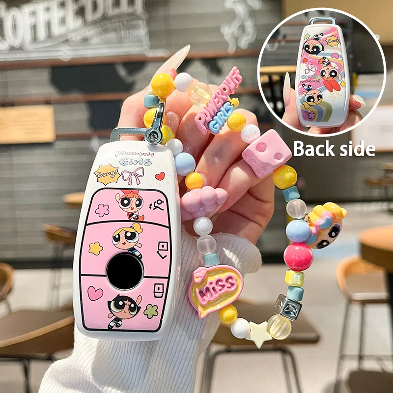 

Чехол для ключей с мультяшным принтом, подходит для ключей Mercedes Benz C260L, автомобильный E300L GLC300L A200L, чехол для ключей C200L C200L