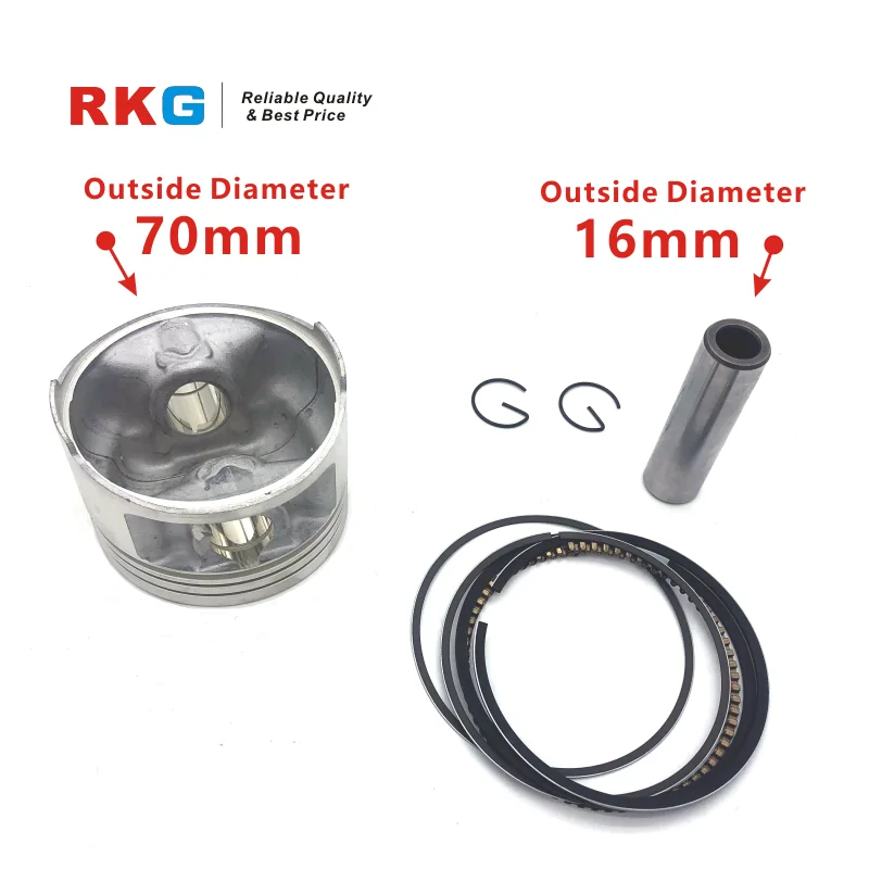 

RKG XT225 Piston Kit 70mm With Rings Pin Kit For Yamaha YFM225 TTR225 XT 225 TTR 225 YFM 225 TW 225 YFM225 TW225 TTR230 TTR 230