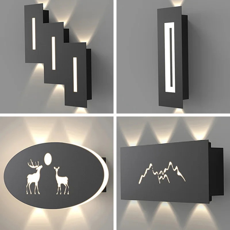 Modern Minimalist Acrylic Geometric Wall Lamp Living Room Decoration Bedroom Bedside Indoor Lighting For Home