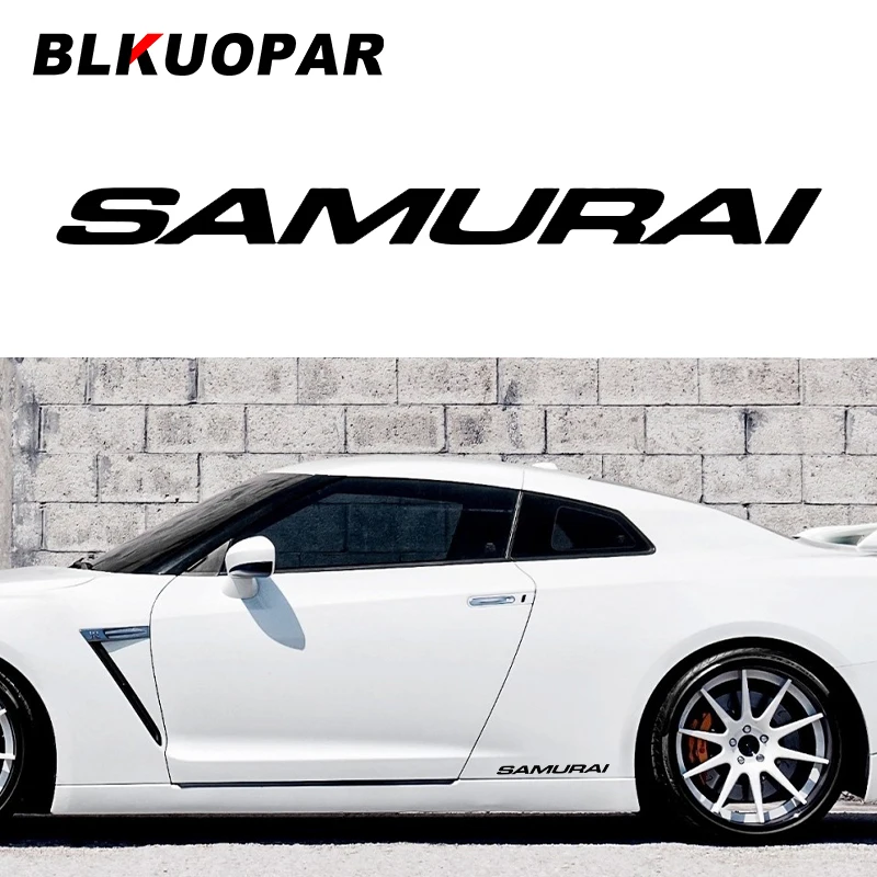 BLKUOPAR Samuari текстовая надпись, водонепроницаемая Солнцезащитная наклейка на автомобиль, окна, ноутбук, бампер, багажник автомобиля, защита двери