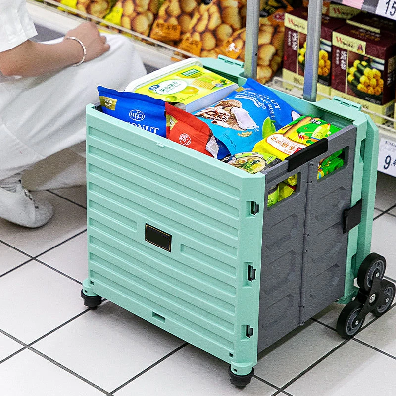 

Portable Home Use Grocery Shopping Cart Stair Climbing Express Cart Foldable Shopping Pull Rod Driver Pull Cart Trolley Picnic