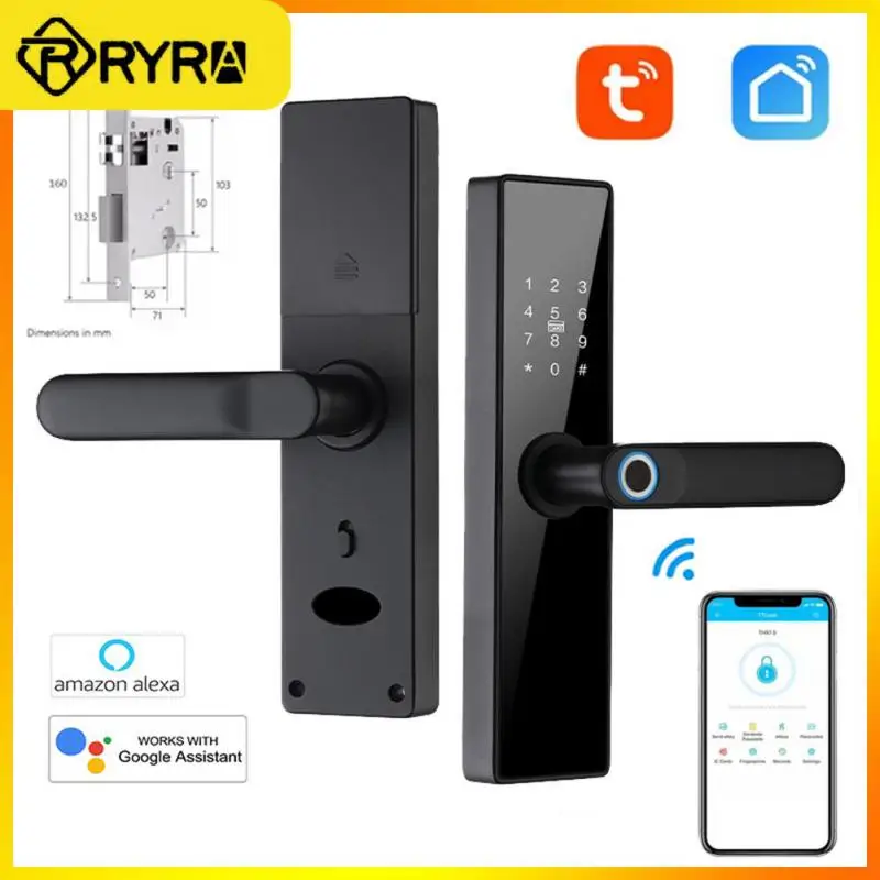 

Waterproof Fingerprint Lock Tuya App Remote Electronic Door Lock Tuya Wifi Unlocking Keyless Lock Password Lock Smart Home Tuya