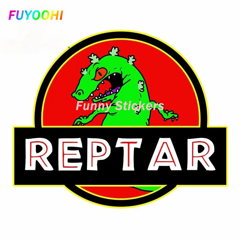 

FUYOOHI Exterior/Protection Fashion Stickers Interesting for Reptar Green Rhino Red Sun Cartoon Car Stickers Motorcycle Decal