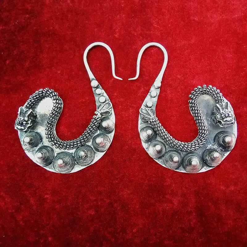 

Ювелирные изделия craft good Miao, Серебряная Фотография, 1 пара