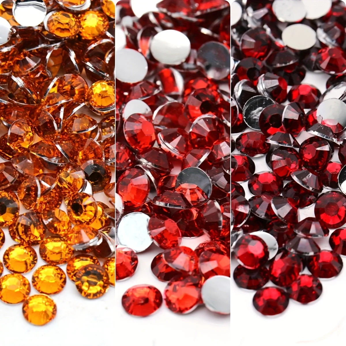 Стразы из смолы материкового Китая клеевые свободные стразы оранжевого цвета
