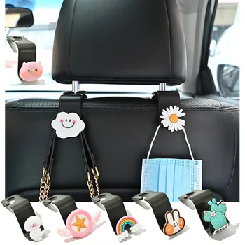 Creative Car Hook Cartoon Cute Rear Seat Back Hanging Hook Automobile Interior Storage Holder Hooks 1
