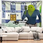 декор комнаты декор на стену макраме.хиппи.декор комнаты эстетика.Гобелен я называю полицию Шрека мема, Забавный гобелен, Настенный декор, мем, гобелен, украшение для комнаты в колледже, гостиницы, дивана, одеяло