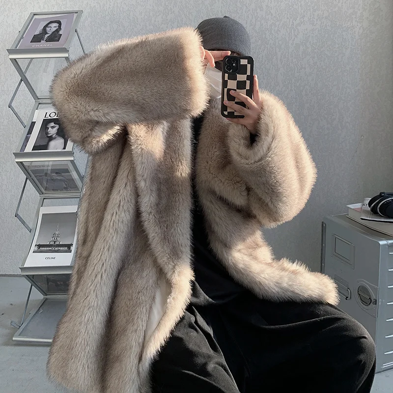 Winter Jacket Men Warm Fashion Oversize Thickened Cardigan Coat Men Korean Loose Thick Plush Short Coat Mens Parker Clothes