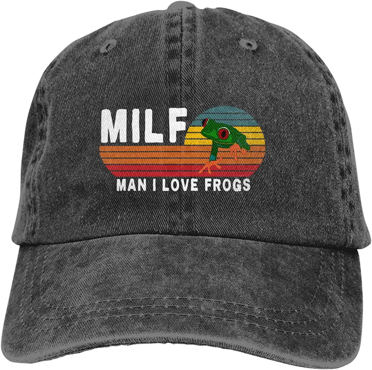 

Мужская спортивная джинсовая кепка «I Love Frogs» в стиле ретро, регулируемая бейсболка унисекс, простая бейсбольная ковбойская Кепка