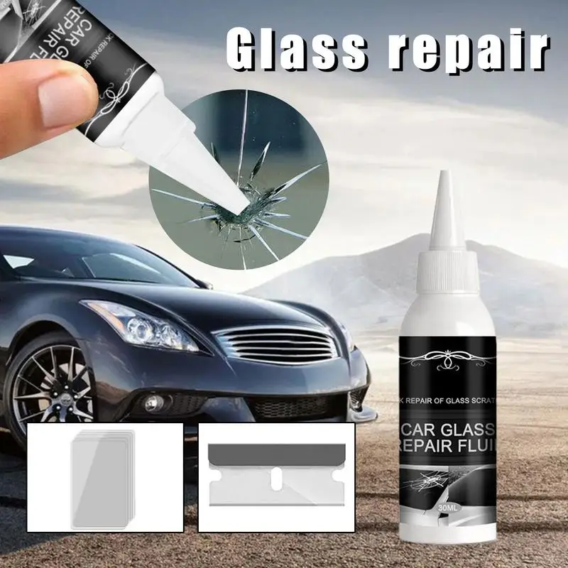 

Car Windscreen Glass Repairing Filler Windshield Repair Kit Crack Chip Glass Repair Set Quick Fix For Chips Cracks DIY Glue Tool