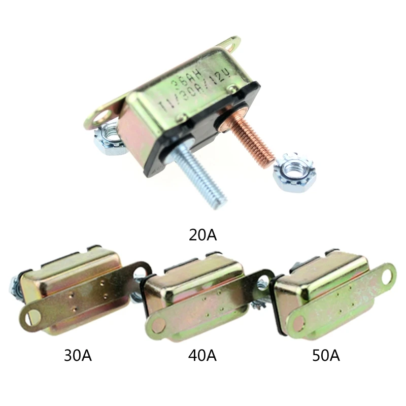 

2022 New Car Motorcycle Boat 20/30/40/50 A 12V Circuit Breaker Fuse