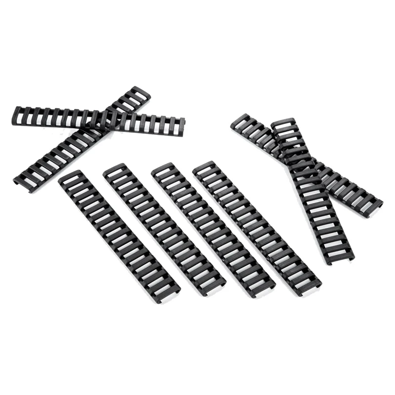 

8 PCS Polymer Soft Easy Install Ladder Rubber Hand Guard Wooden Ladder 18 Slots Black