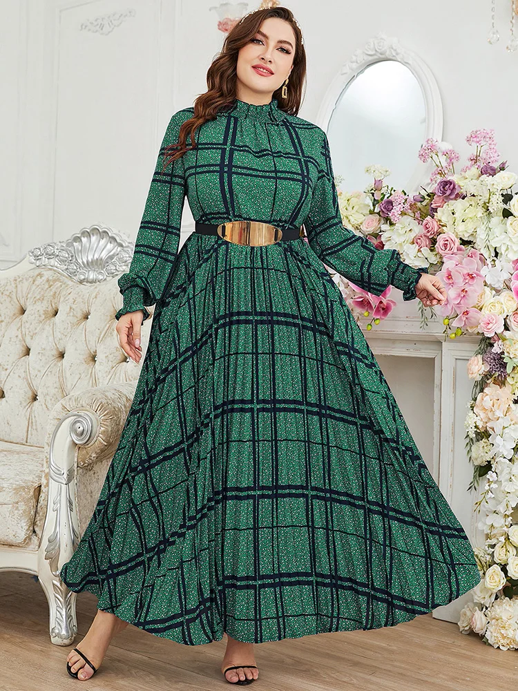 

TOLEEN Women's Plus Size Maxi Dresses 2022 Luxury Chic Elegant Long Sleeve Arabic Turkish African Party Evening Wedding Clothing