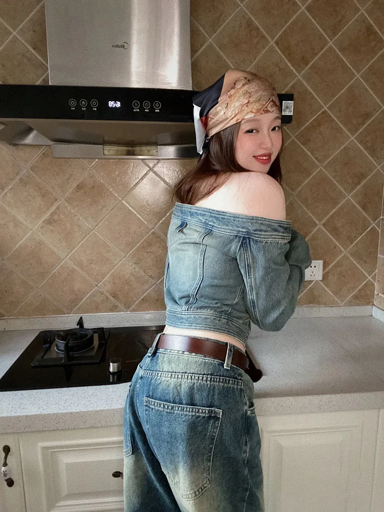 Однолинейный воротник в стиле ретро без бретелек с пряжкой тонкая короткая