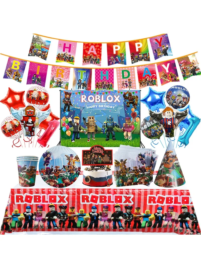 ROBLOX Mundo Virtual Sandbox Menina Rosa Aniversário Tema