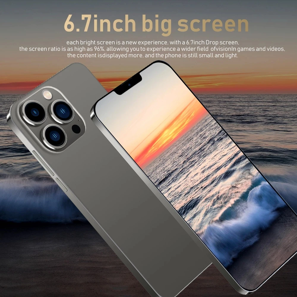 

New i13 Pro Max Smartphone 6.7 Inch 16GB+512GB 6800mAh 5G Network Unlocked Smartphone Global Version Phone