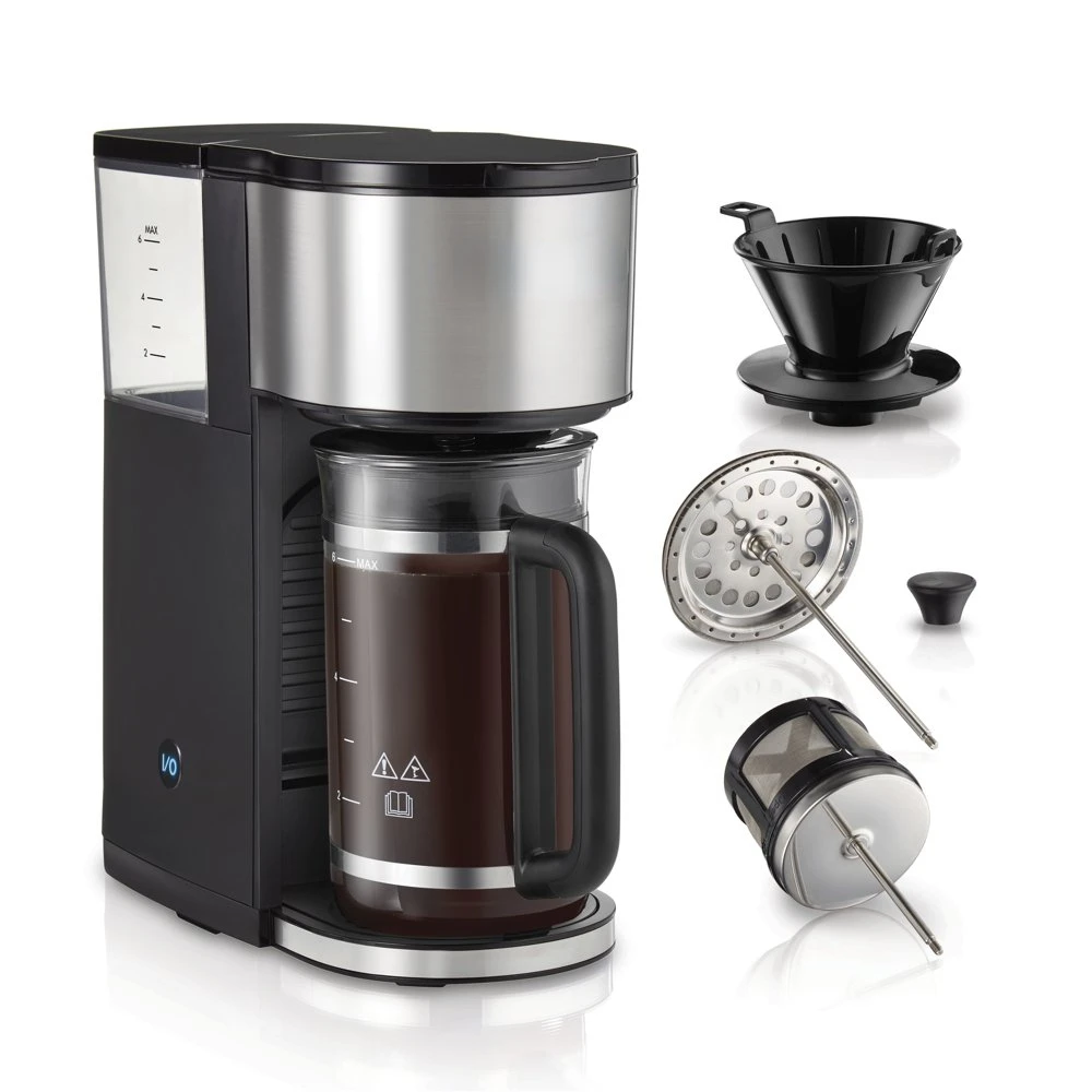 

7-in-1 Coffee Maker, Black and Stainless, 46251