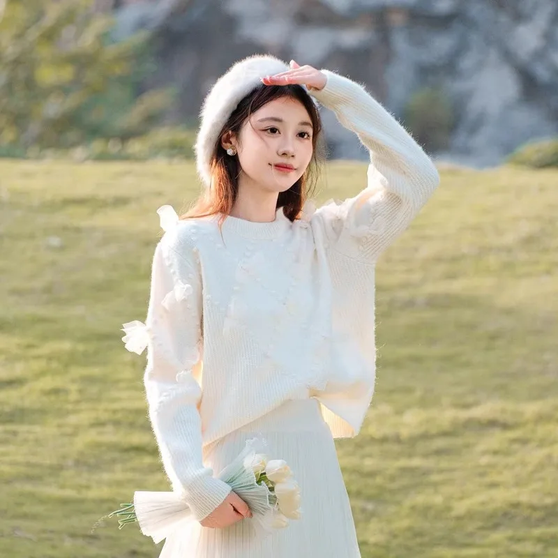 Марлевый дизайн с бабочкой мягкий восковой пуловер свитер для женщин одежда