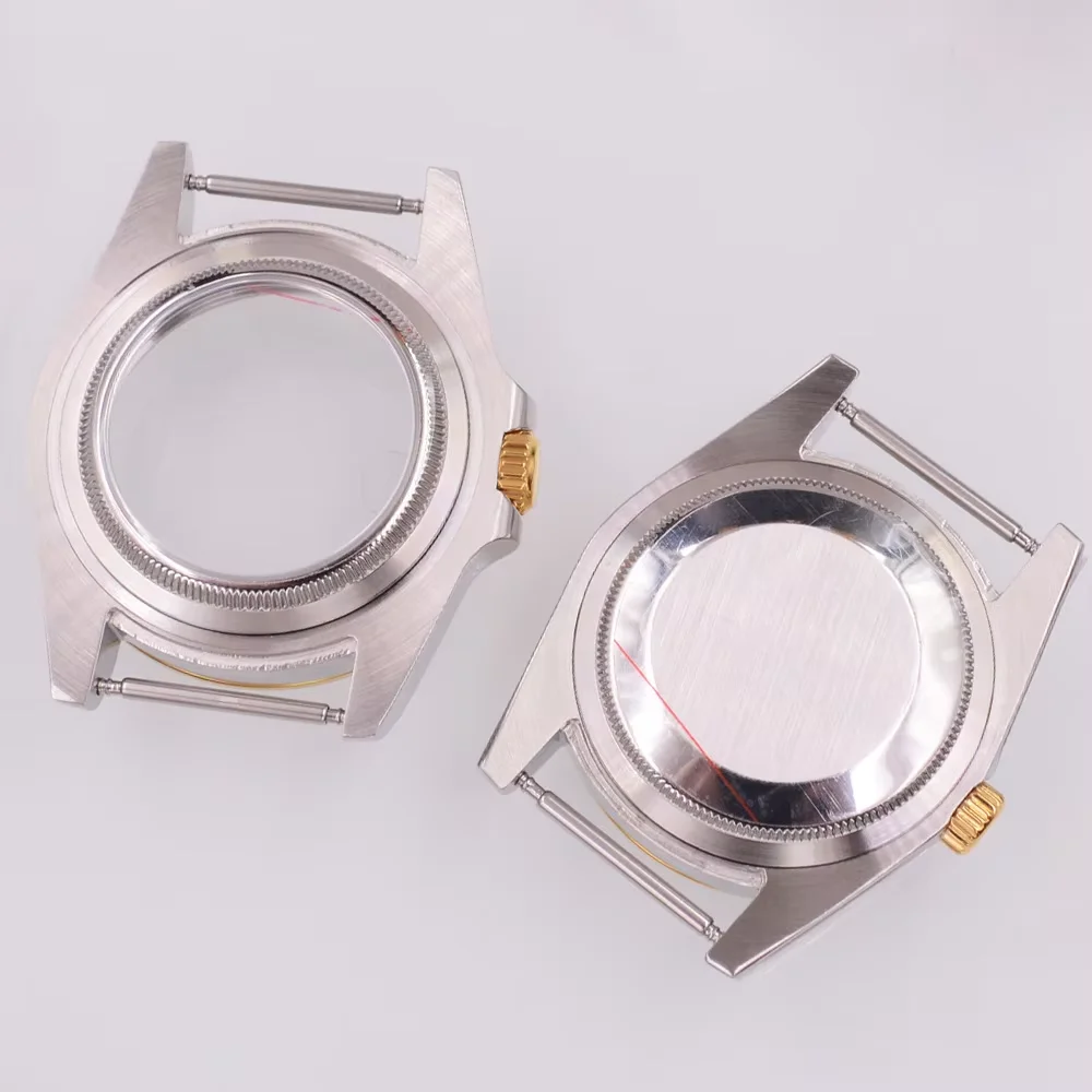 Корпус для часов с сапфировым стеклом 40 мм подходит NH34 NH35 NH36 PT5000 ETA2824 ST2130 золотой