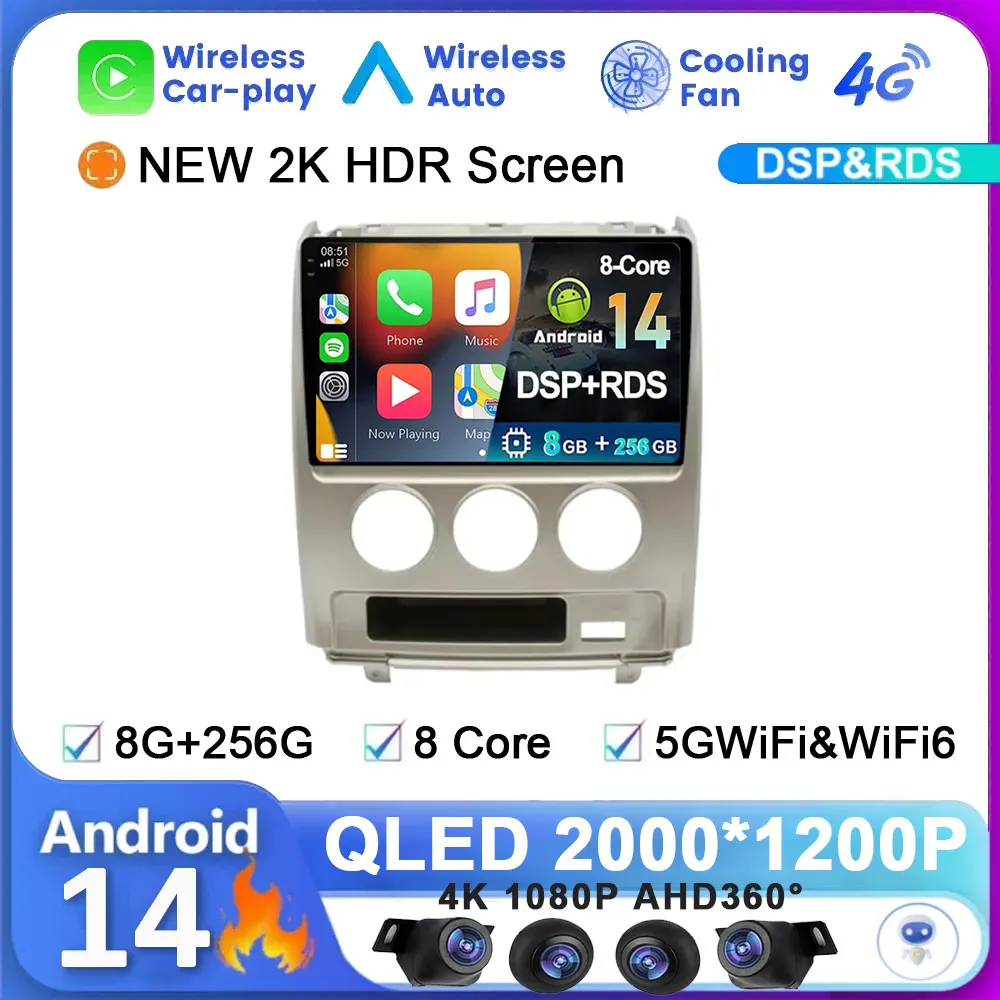 Android 14 для Mitsubishi Delica D5 2007-2009 RHD авто радио стерео головное устройство lettore