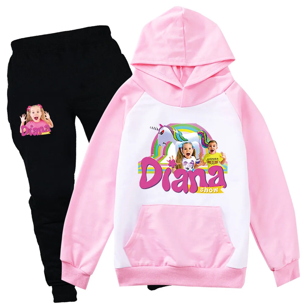 Комплект одежды Диана и Рома весенние толстовки с героями мультфильмов для