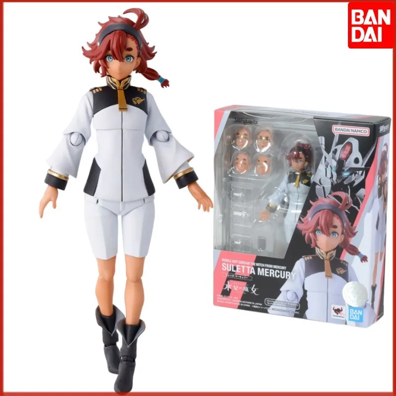 

В наличии Bandai Original S.h. Фигурка ведьмы из Mercury Suletta Mercury, экшн-фигурка, Коллекционная модель, игрушки, подарки