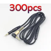 LN007499 300pcs With Mic Remote Headphone Earphone Cable For Audio Technica ATH-M50x ATH-M40x ATH-M60X ATH-M70X