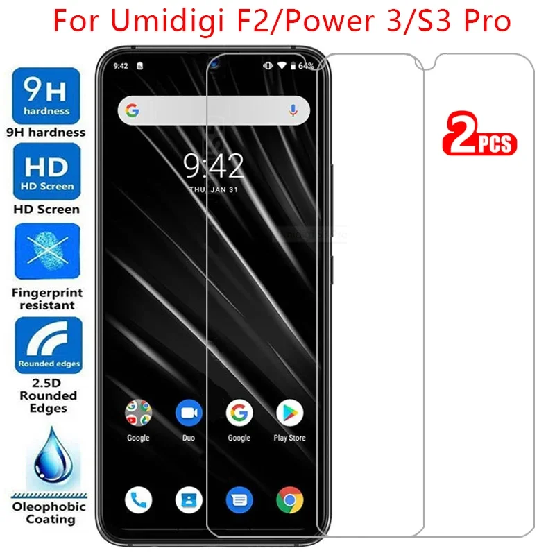 Защитное закаленное стекло для umidigi f2 power 3 s3 pro защитная пленка экрана umi digi f 2 2f power3