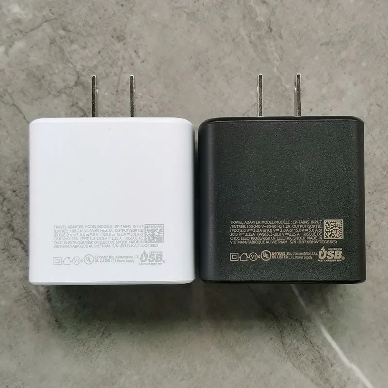 Зарядное устройство США 45 Вт адаптер для супербыстрой зарядки PD Galaxy S20 S21 S22 S23 S24 Note